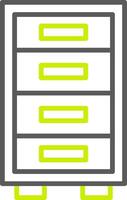 Cabinet Line Two Color Icon vector