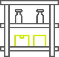 Shelves Line Two Color Icon vector