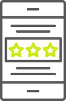 Rating Line Two Color Icon vector