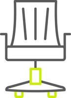 Office Chair Line Two Color Icon vector