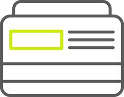 Debit Card Line Two Color Icon vector