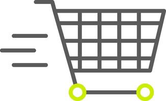 Shopping Cart Line Two Color Icon vector