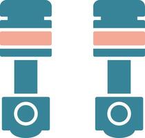 Pistons Glyph Two Color Icon vector