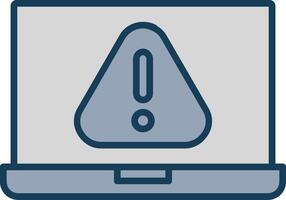 Error Line Filled Grey Icon vector