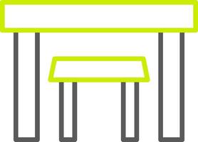 Tables Line Two Color Icon vector