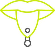 Piercing Line Two Color Icon vector