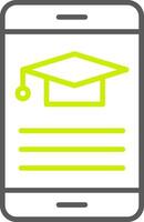 Elearning Line Two Color Icon vector