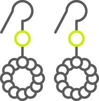 Earrings Line Two Color Icon vector