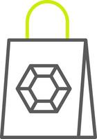 Shopping Bag Line Two Color Icon vector