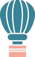 Hot Air Balloon Glyph Two Color Icon vector
