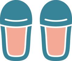 Slippers Glyph Two Color Icon vector