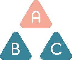 Abc Glyph Two Color Icon vector