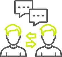 Communication Line Two Color Icon vector