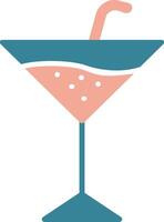 martini glifo icono de dos colores vector