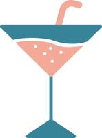 Martini Glyph Two Color Icon vector