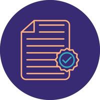 File Line Two Color Circle Icon vector