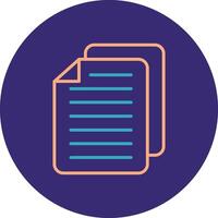 File Line Two Color Circle Icon vector