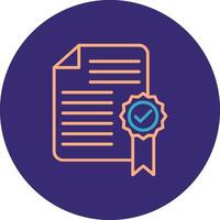File Line Two Color Circle Icon vector