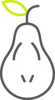 Pear Line Two Color Icon vector