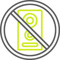No speaker Line Two Color Icon vector
