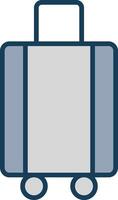 Luggage Line Filled Grey Icon vector