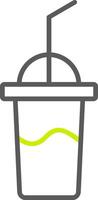 Milkshake Line Two Color Icon vector