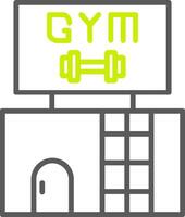 Gym Line Two Color Icon vector