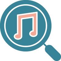 Music Note Glyph Two Color Icon vector