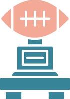 Football Glyph Two Color Icon vector