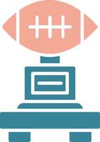 Football Glyph Two Color Icon vector