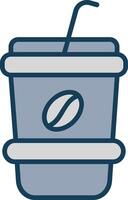 Take Away Line Filled Grey Icon vector