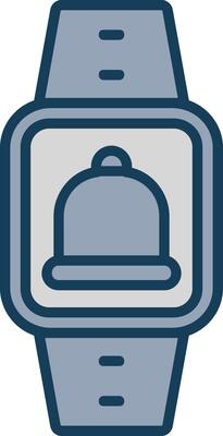 Notification Line Filled Grey Icon