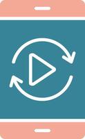 Sync Glyph Two Color Icon vector