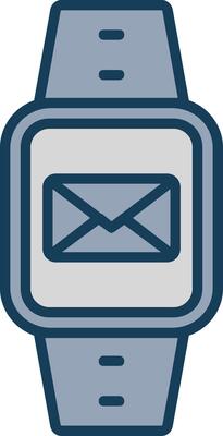 Message Line Filled Grey Icon