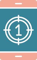 Countdown Glyph Two Color Icon vector