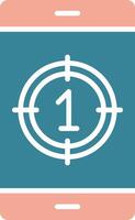 Countdown Glyph Two Color Icon vector