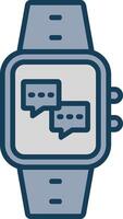 Messages Line Filled Grey Icon vector