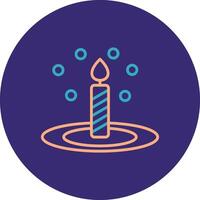 Bunsen Burner Line Two Color Circle Icon vector