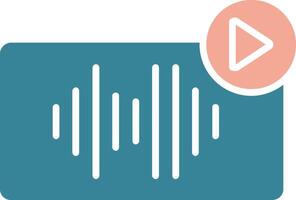 Audio Glyph Two Color Icon vector