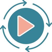 Rotation Glyph Two Color Icon vector