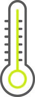 Thermometer Line Two Color Icon vector