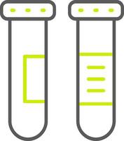 Test Tubes Line Two Color Icon vector