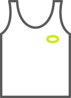 Tank Top Line Two Color Icon vector