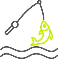 Fishing Line Two Color Icon vector