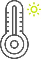 Thermometer Line Two Color Icon vector