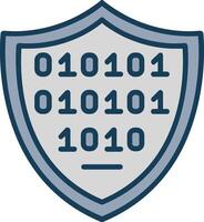 Shield Line Filled Grey Icon vector