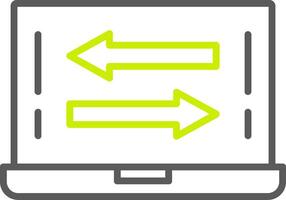 Transfer Line Two Color Icon vector