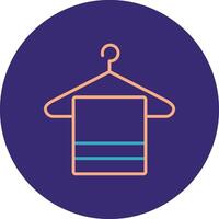 Hanger Line Two Color Circle Icon vector