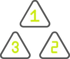 Numbers Line Two Color Icon vector