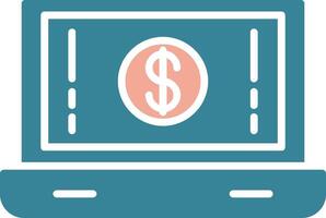 Laptop Glyph Two Color Icon vector